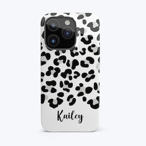 Iphone Case PERSONALISED IPhone case Leopard Print iPhone 16 Case Name Phone Case Custom iPhone Case Initial Phone Case