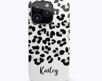 Leopard iPhone Case Personalized iPhone Case Custom Initial iPhone Case Monogram iPhone Case for iPhone 17 16 15 14 13 12 11 Samsung S25 24