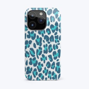 Leopard Print Phone Case, Cheetah Print Phone Case, Blue Leopard I phone Case, Cheetah Phone Case, Phone Case XR, Iphone 8 Plus Case
