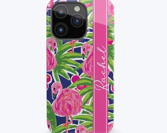 Personalized iPhone Case, Flamingo Iphone Case, Custom Iphone Case, Name Iphone Case, Tropical Phone Case, Flamingo Phone Case