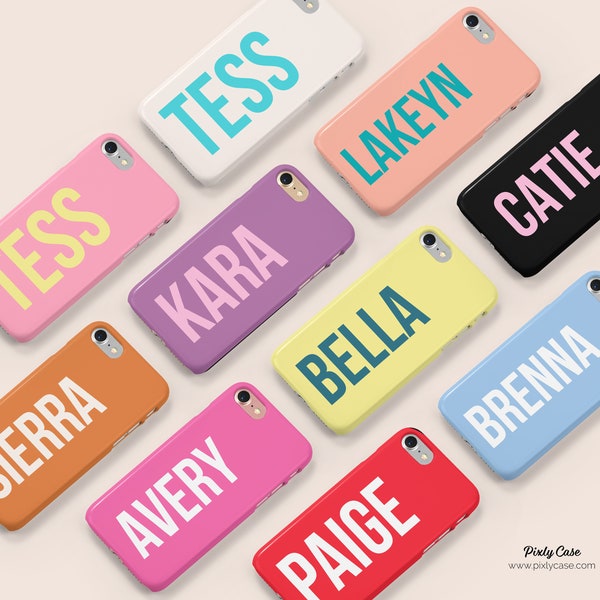 Name iPhone Case Personalized Large Name iPhone 11 Case Custom iPhone 11 Pro Case iPhone XS 8 7 Plus XR Samsung Galaxy