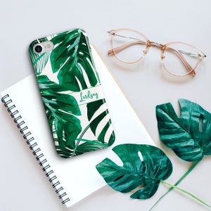 Palm Leaves iPhone 11 Case, Tropical iPhone Case, iPhone 7 Case, Plant Phone Case, Tropical iPhone 8 Plus Case, iPhone 6 6s 7 8 Plus Case image 1