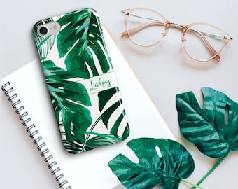 Palm Leaves Iphone 11 Case, Tropical Iphone Case, Iphone 7 Case, Plant Phone Case, Tropical Iphone 8 Plus Case, Iphone 6 6s 7 8 Plus Case