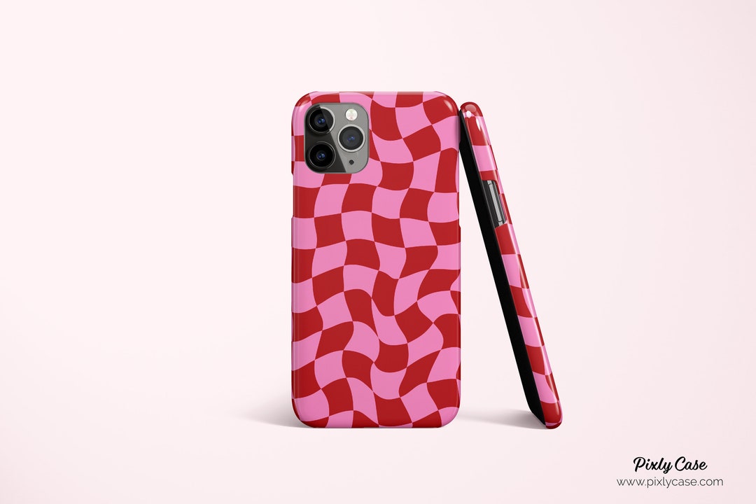 Trippy Checkers Phone Case, Psychedelic iPhone Case Checkerboard ...