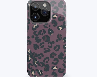 PLUM Leopard Phone Case for Iphone, Purple Leopard Print Iphone Case