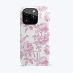 Toile Phone Case Personalized Phone Case Monogram Phone Case Monogram iPhone Case Preppy Phone Case Floral Toile De Jouy Phone Case Toile
