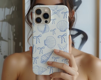 Seashell Phone Case Beach Phone Case Coquette Aesthetic Coastal Granddaughter Case for iPhone 15 14 13 12 Pro Max Plus Samsung S24 S22 Ultra