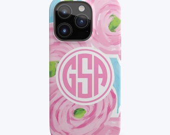 Preppy Monogram Iphone Case Personalized Monogram iPhone Case