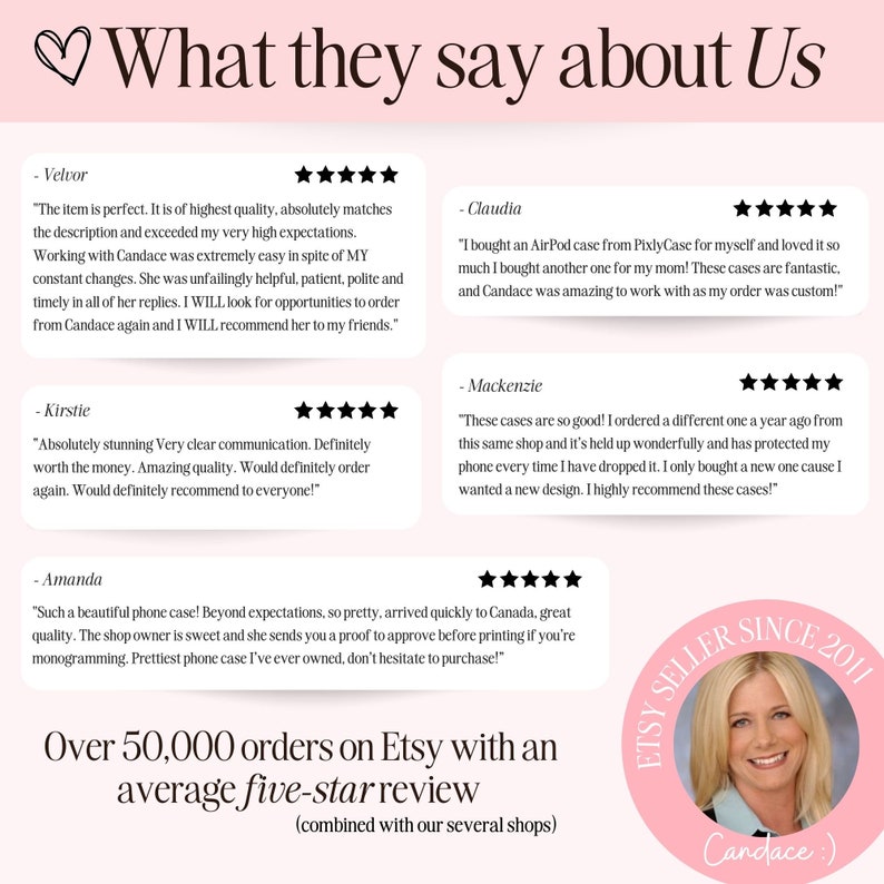a flyer with a woman's profile and five stars