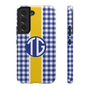 NAVY MONOGRAM Case | For Samsung Galaxy S24 Ultra Case, Galaxy S24 Plus Case, Galaxy S24 Case, Preppy Print Monogram Phone Case Samsung