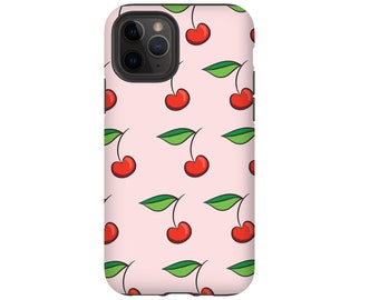 Cherry Phone Case IPhone 11, Cherry iPhone 11 Case, Cherry Print Phone Case, Fruit Phone Case, Phone Case Fruit, Phone Case iPhone 11