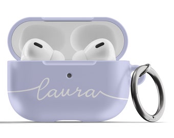 Funda para Airpod Pro morada con nombre