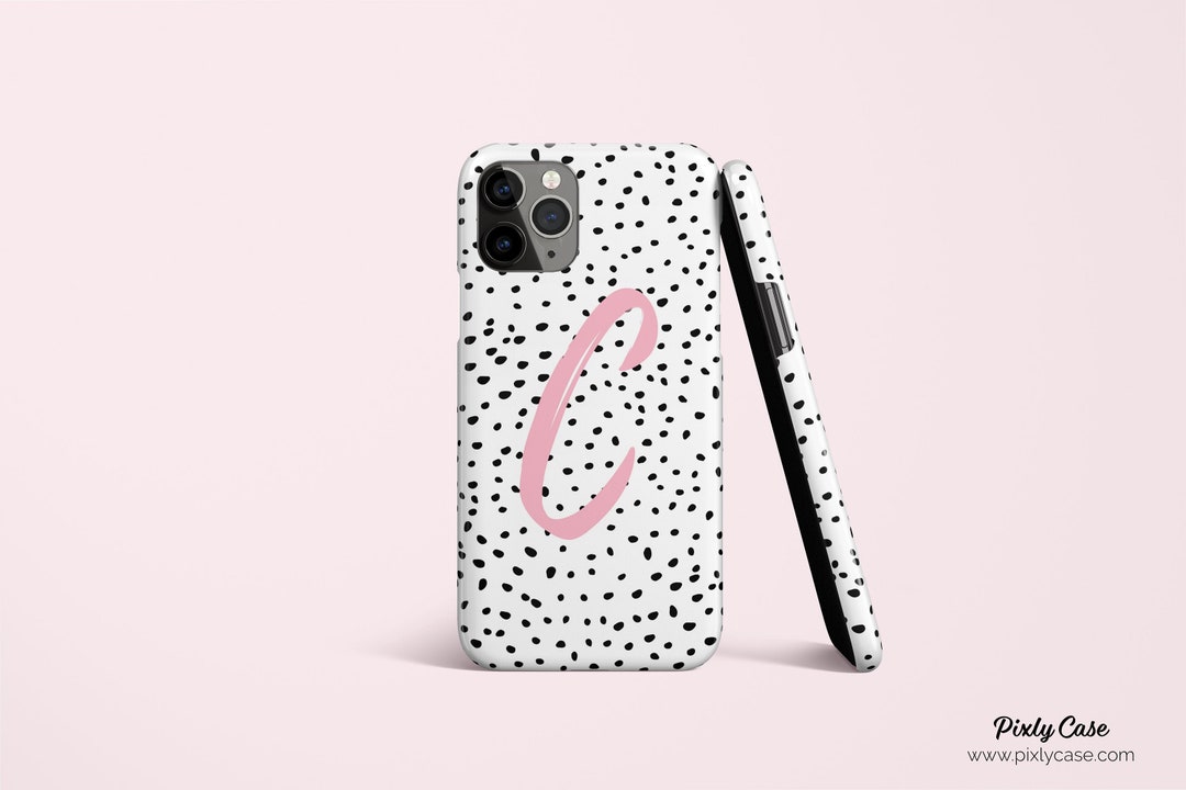 Dot Phone Case for Iphone, Black and White Dots iPhone Case With