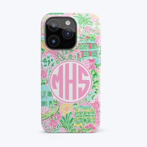 Monogram Phone Case Preppy iPhone Case Personalized Preppy Gift - Preppy Phone Case Initial iPhone Case Preppy Summer iPhone Case Beach