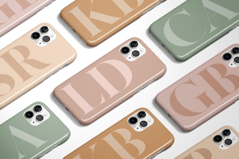 personalized phone cases initials neutral