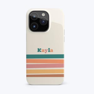 RETRO STRIPES Phone Case for Iphone, Vintage Seventies Iphone Case Personalized