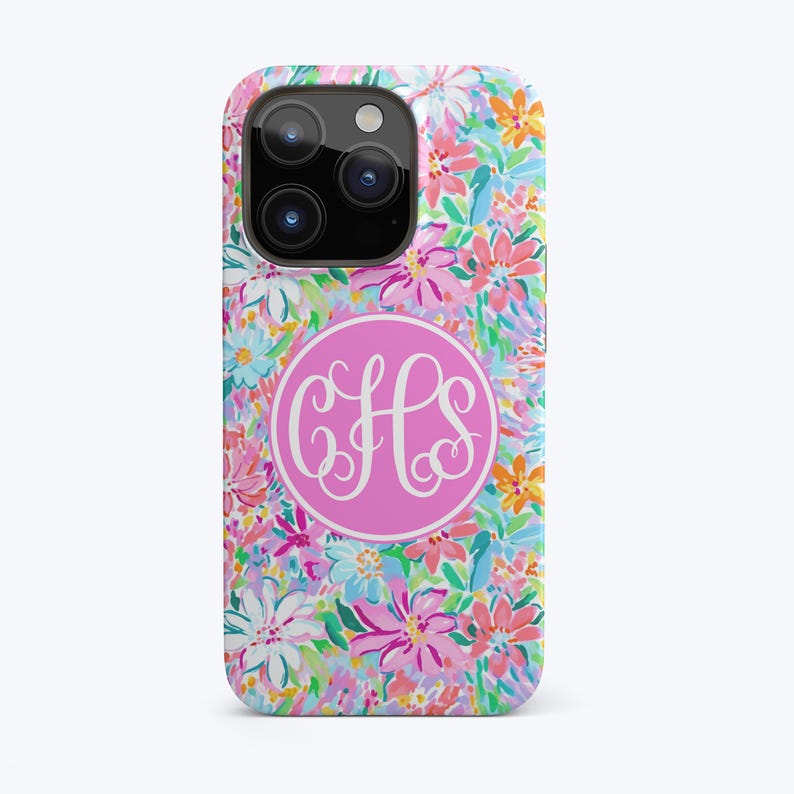 Elegante Blumenmuster Handyhülle, Frühling und Sommer Handyhülle, iPhone und Samsung Hülle, Blumenmuster Handyhülle, süßes Handyzubehör Bild 1