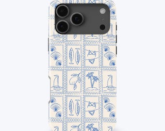 Beach Stamp Phone Case Seashell Phone Case Summer Phone Case Coastal Phone Case Beach iPhone Case Sea Shell Phone Case Gift for Beach Lover