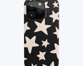 BLACK STAR Pattern Protective Phone Case for iPhone 15 14 13 12 11 Pro Max Magsafe Galaxy S23 S22 S21 Ultra Pixel 6 7 Pro