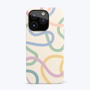 ORGANIC LINES Phone Case | Wavy Abstract Lines, MagSafe – Fits iPhone 16 Pro Max, 15, 14 13 Pro, 12, 11 Samsung Galaxy