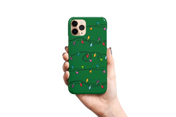 Xmas Phone Case Christmas Lights iPhone Case, Cute Holiday Phone Case Samsung, iPhone or Google Pixel