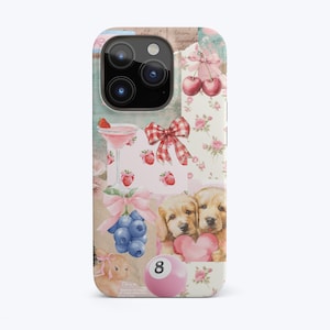 Coquette Collage Phone Case Cute Trendy Aesthetic Preppy Bow iPhone 15 14 13 12 11 Pro Max 8 Plus X, Samsung Galaxy S23 S22 S20 Ultra