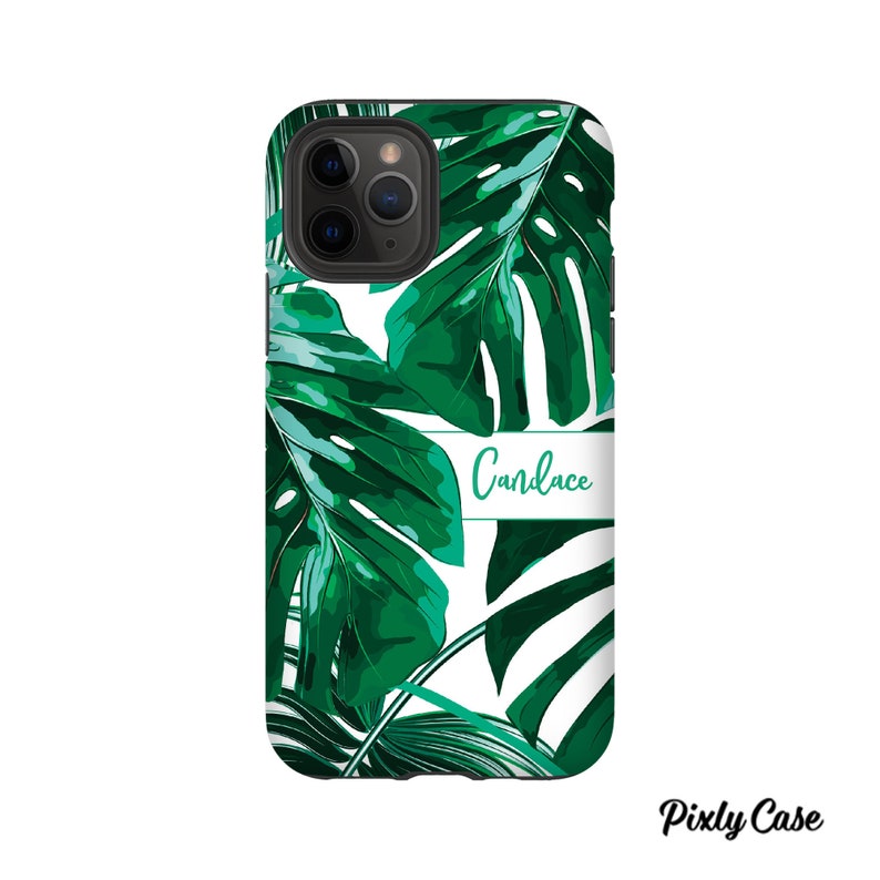 Palm Leaves iPhone 11 Case, Tropical iPhone Case, iPhone 7 Case, Plant Phone Case, Tropical iPhone 8 Plus Case, iPhone 6 6s 7 8 Plus Case image 2
