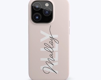 MINIMAL LUXE Personalized iPhone Case Stacked Typography Name Print for iPhone 17 Pro Max, 16 Plus, 15, 14, 13 & More | MagSafe Option