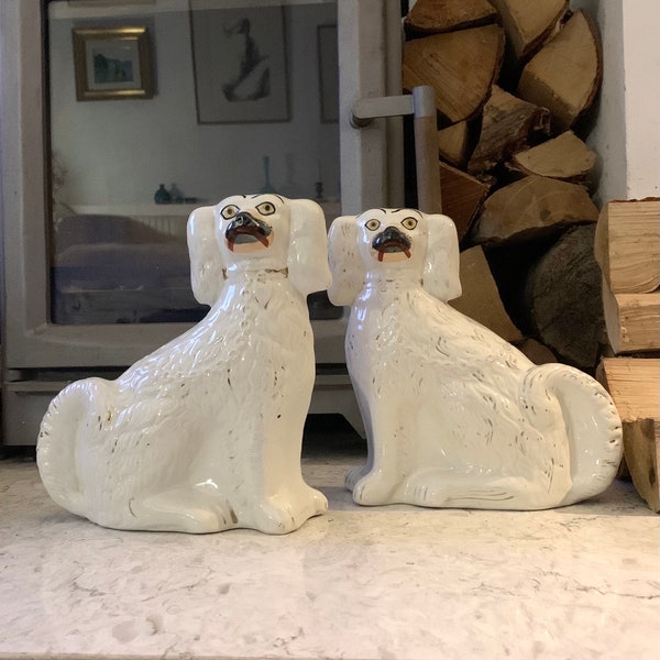 Vintage Staffordshire Pair Beswick Dogs|Ceramics Collector Dogs|Mantle Dogs