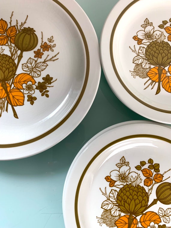 Vintage Midwinter Countryside Plates Autumnal Side Plates and Dinner Plates 1970s Crockery Etsy