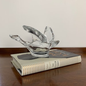 Vintage Art Glass Bird Trinket Dish: Swedish Candleholder