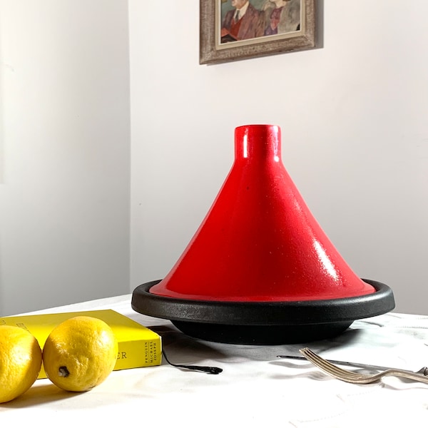Cast Iron Tagine|Le Creuset Tagine|Red Cooking Pot|Red Cookware