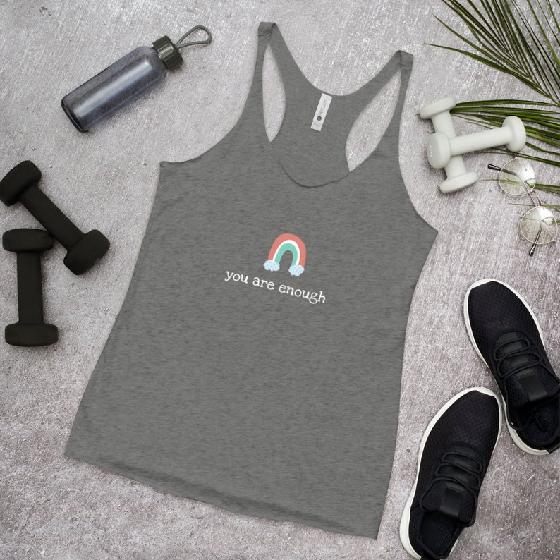 Racerback Top Self-Love Shirt Empowered Women\u2019s Tank Positive Motivational Inspirational Tee Strong Woman Shirt Gym Fitness Yoga