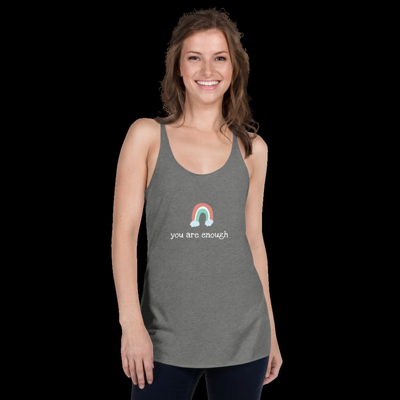 Racerback Top Self-Love Shirt Empowered Women\u2019s Tank Positive Motivational Inspirational Tee Strong Woman Shirt Gym Fitness Yoga