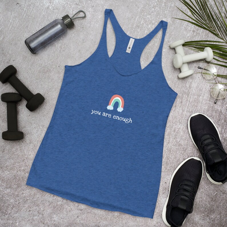 Racerback Top Self-Love Shirt Empowered Women\u2019s Tank Positive Motivational Inspirational Tee Strong Woman Shirt Gym Fitness Yoga