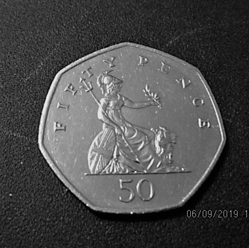 ELIZABETH II D.G.REG.F.D. Revised 1997 50 pence 925 Silver Etsy
