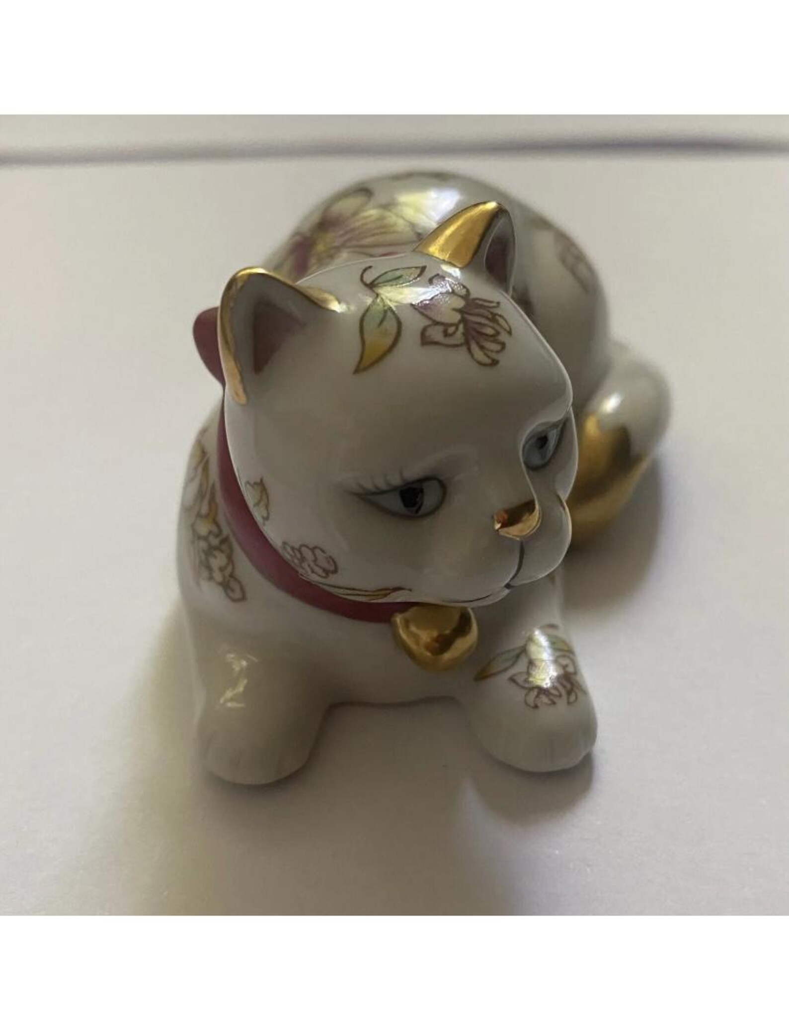 Figurine Chat Franklin Mint Satsuma 1986 - Porcelaine Japonaise - Vintage