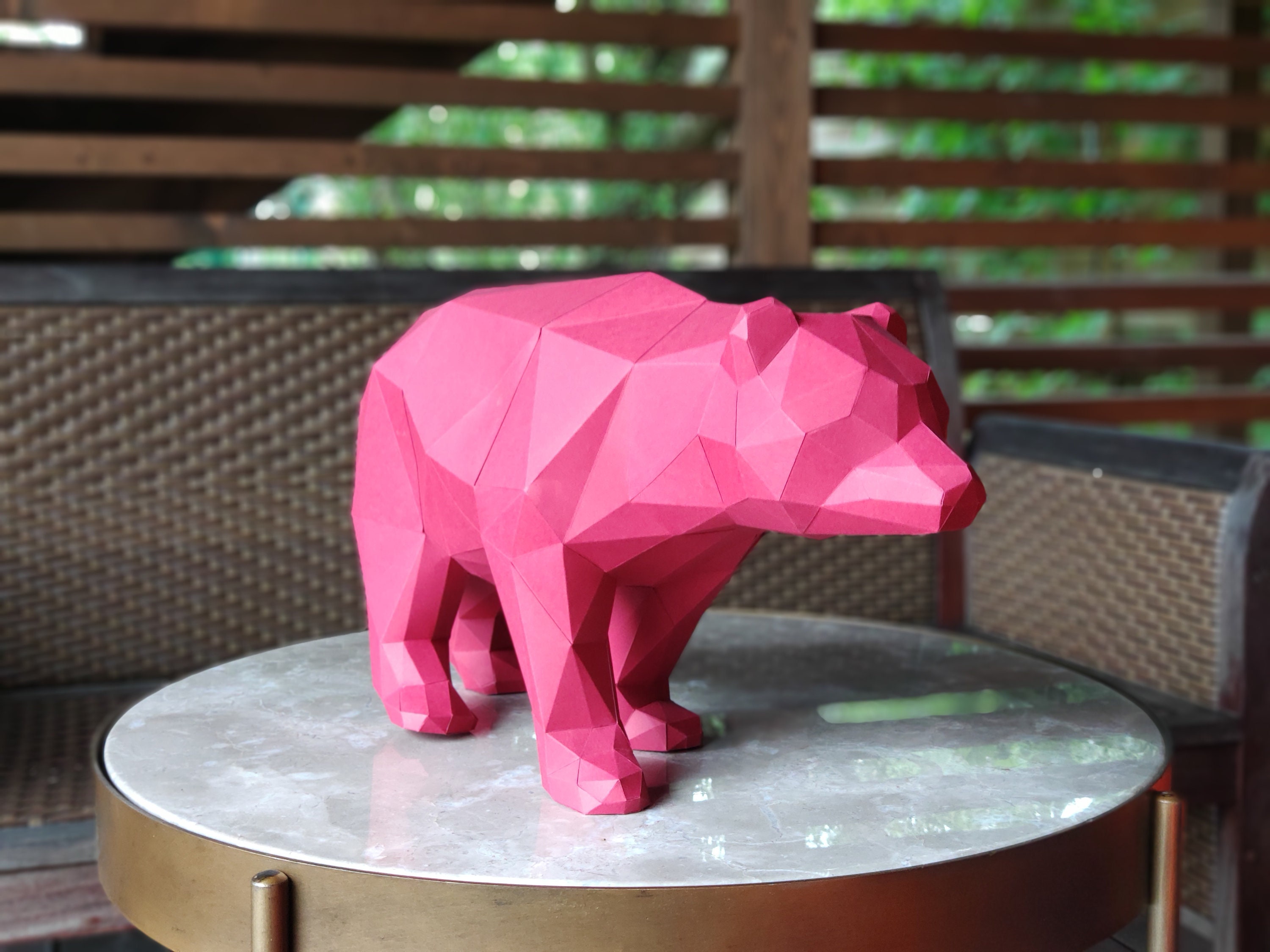 Bear Paper Model Papercraft Diy Low Poly Pdf Papercraft Bear Sexiz Pix