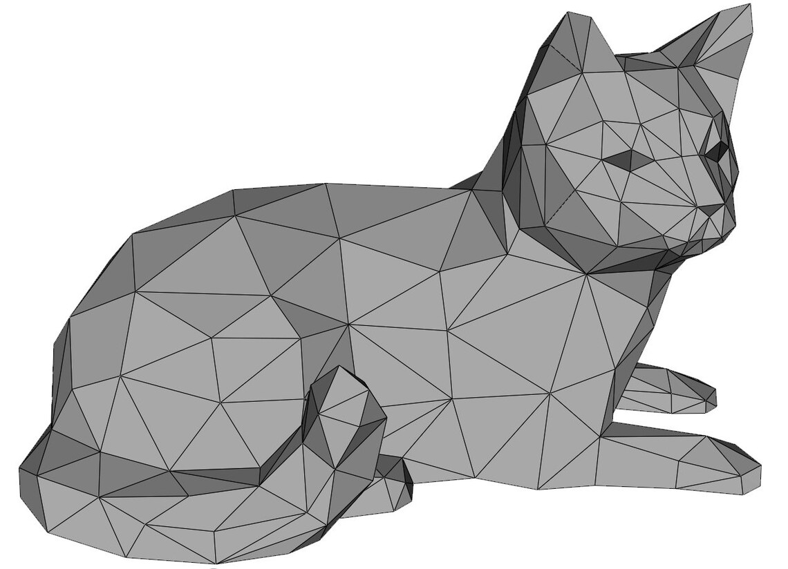 3D Paper Cat Template Free