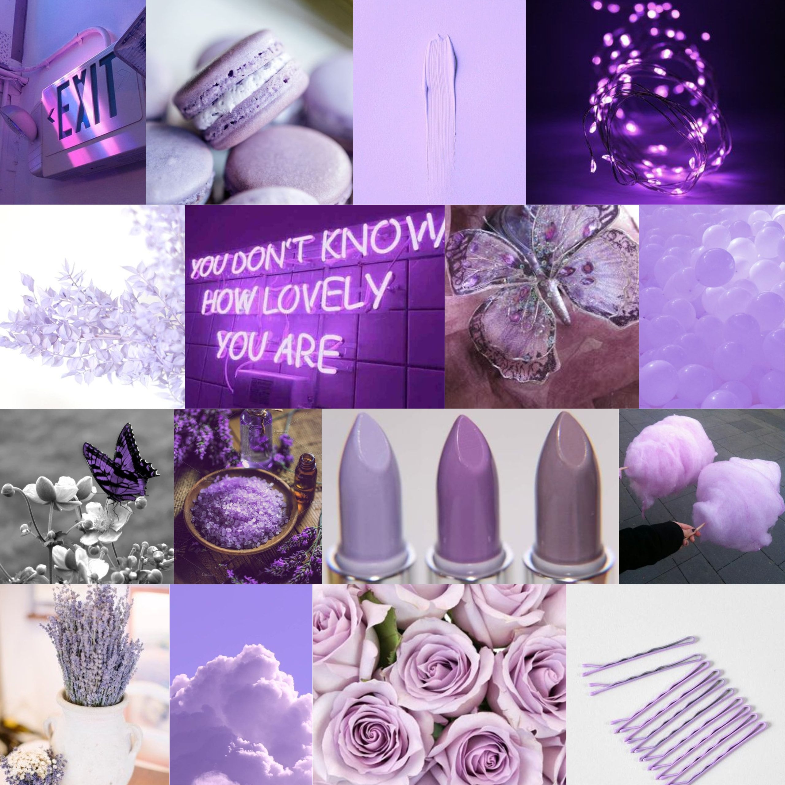 Lavender Photo Collage Kit - Etsy