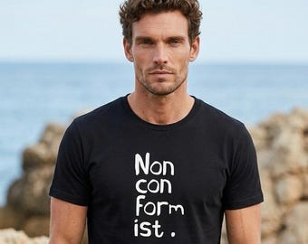 Non Conformist T-Shirt for Skeptics & Free Thinkers, Question Everything Tee, Anti Groupthink Shirt, Minimalist Graphic Tee