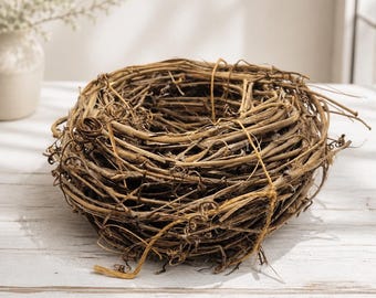 Vintage Decorative Natural Handwoven Rustic Willow Bird's Nest