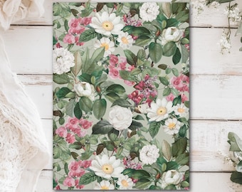 Unique Bouquet Floral Hardcover Journal (Matte laminated cover, 150 lined pages with perforations for easy removal)