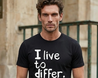 I Live to Differ T-Shirt for Skeptics & Free Thinkers, Question Everything Tee, Anti Groupthink Shirt, Minimalist Graphic Tee