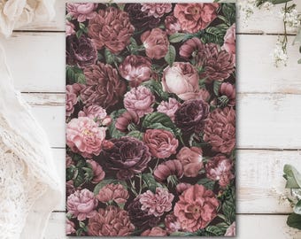 Total Love Floral Hardcover Journal (Matte laminated cover, 150 lined pages with perforations for easy removal)