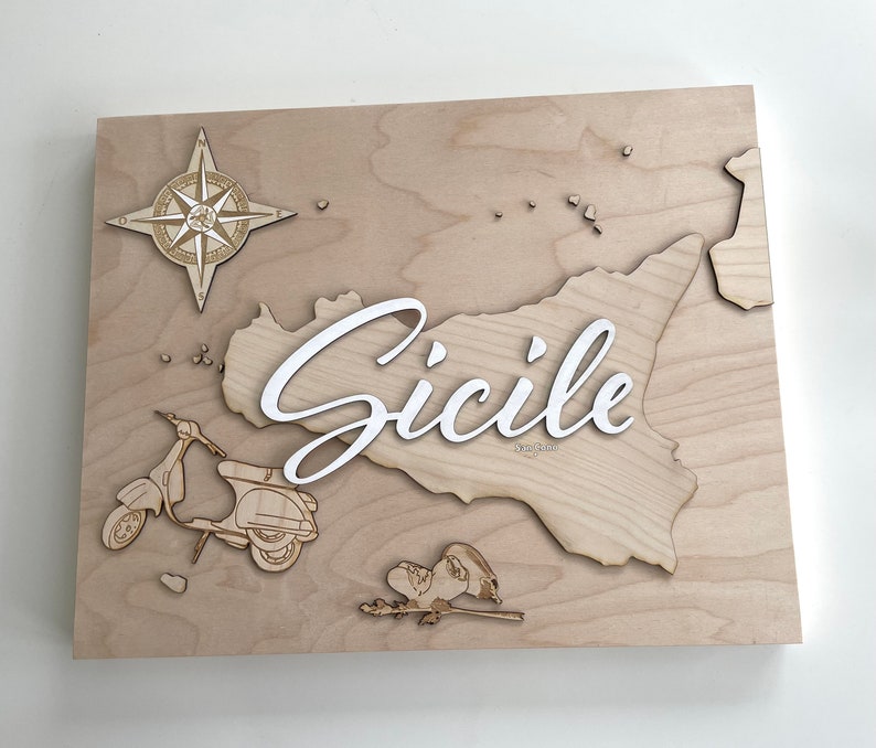 Tableau bois Sicile image 9