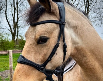 Easy Ride Bitless / Bitted Leather 4-Way Bridle Evo Equine
