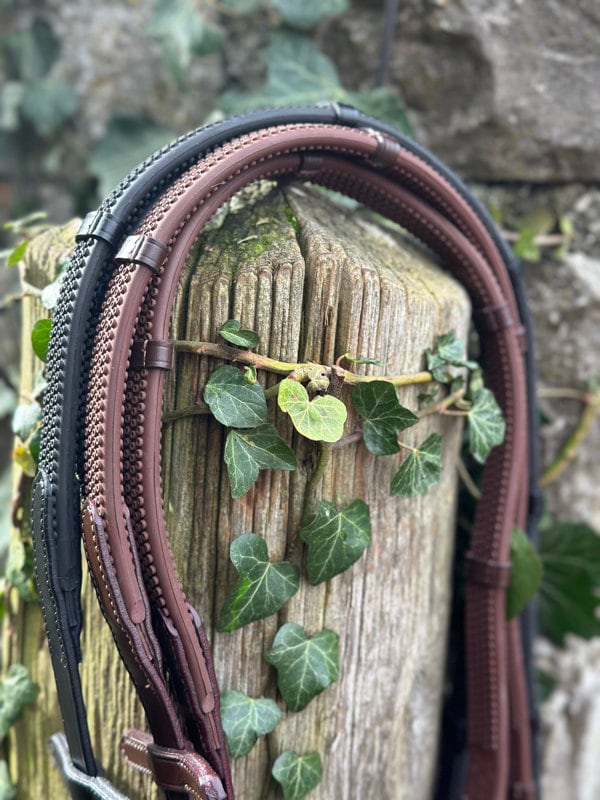 Kris Sport Rubber Reins Leather Stoppers