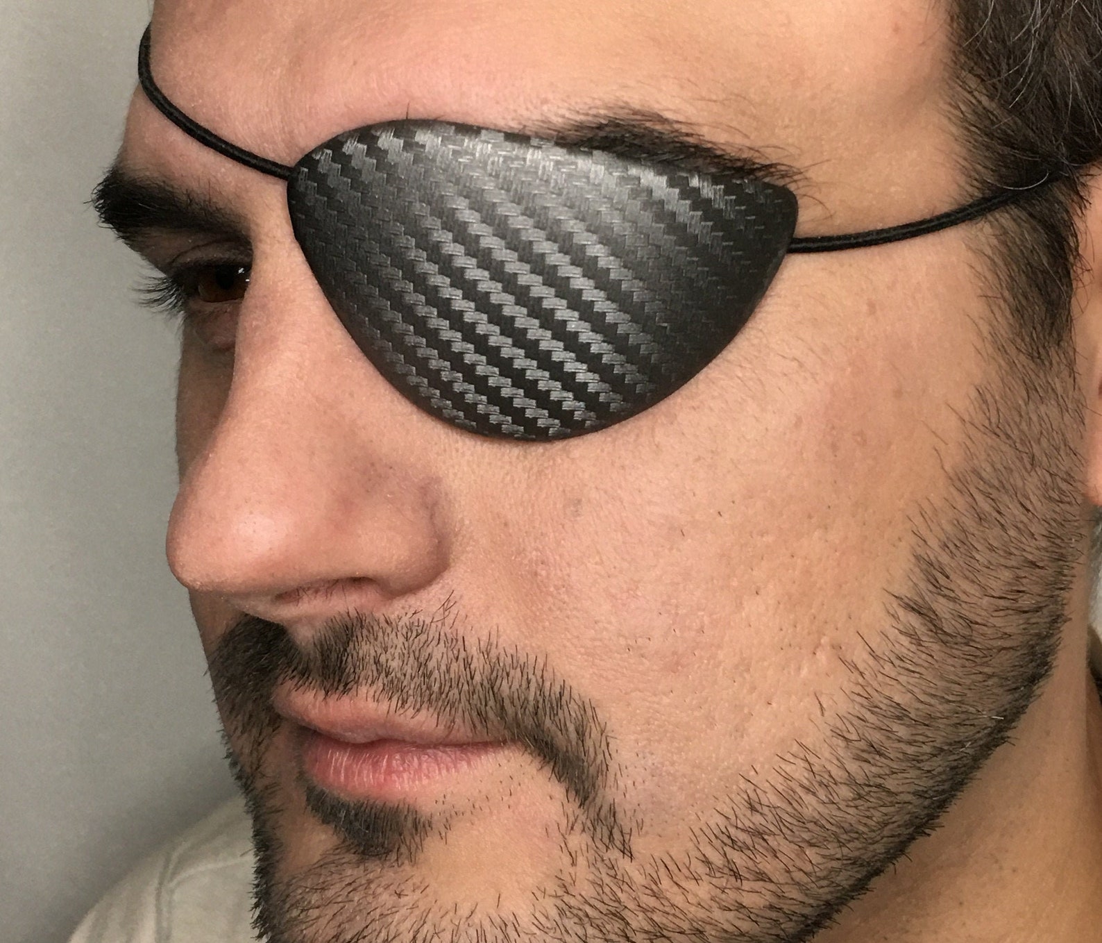 Carbon gray eyepatch lasting eye patch Blindfold pirat eye Etsy