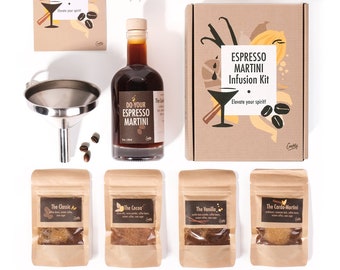 Espresso Martini Infusion Kit | Homemade Cocktails Kit | Coworker Husband Gift | Gift for Him and Her | Anniversary Gifts for Men & Women